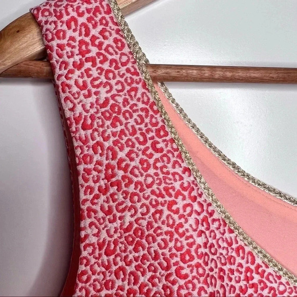 Buckley K NWT Coral Cheetah Print Shift Dress Size 12 - Picture 6 of 7